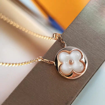 [Vicky]SUN MOP GOLD 1 DIAMOND NECKLACE