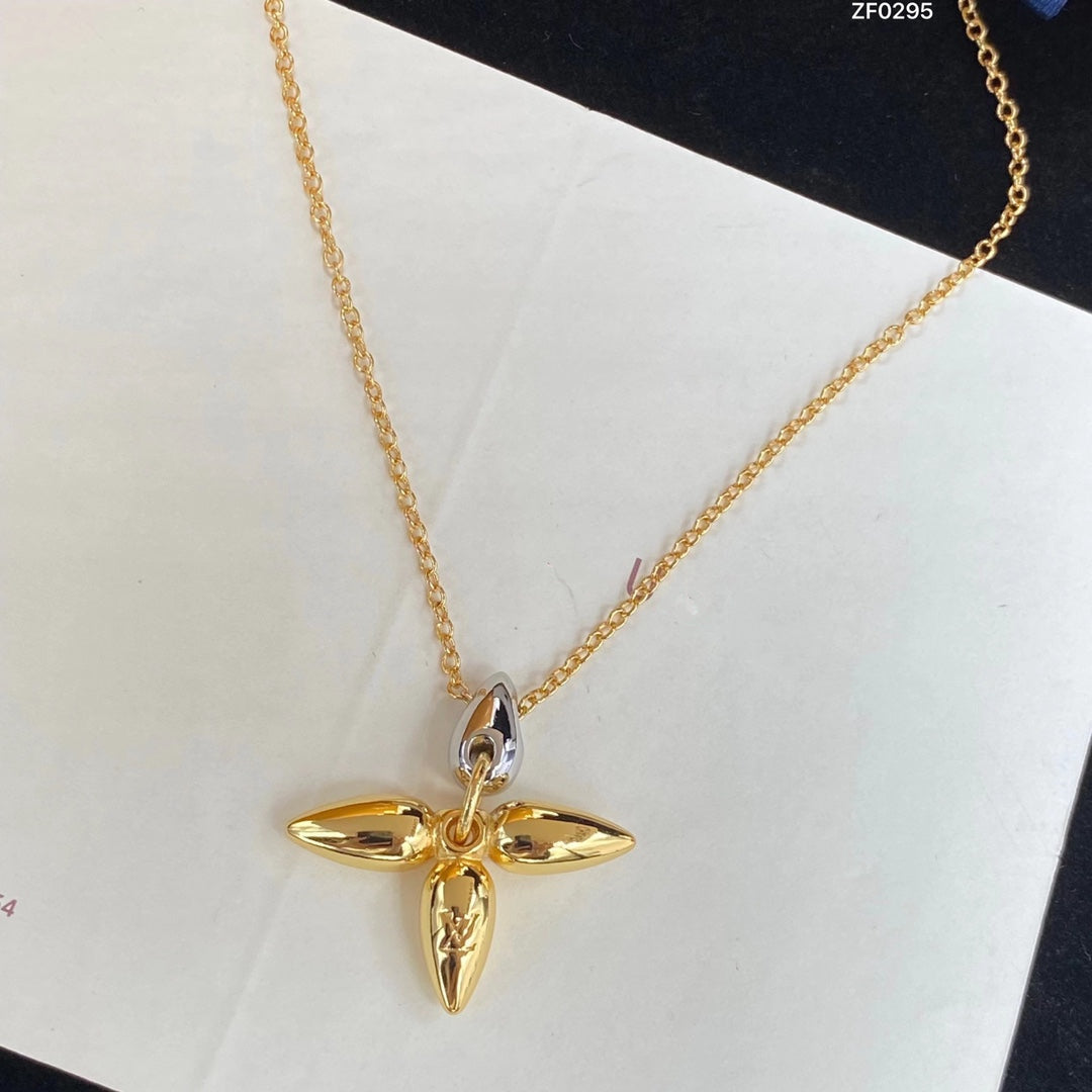[Vicky]LOUISETTE PEDANT GOLD NECKLACE